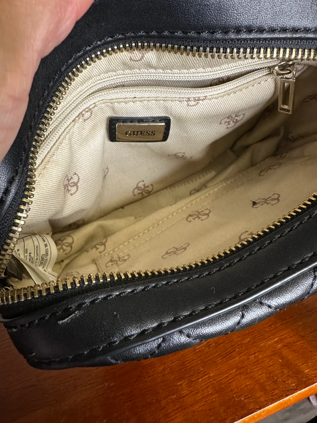 Guess Black Quilted Belt Bag image indicator(8)