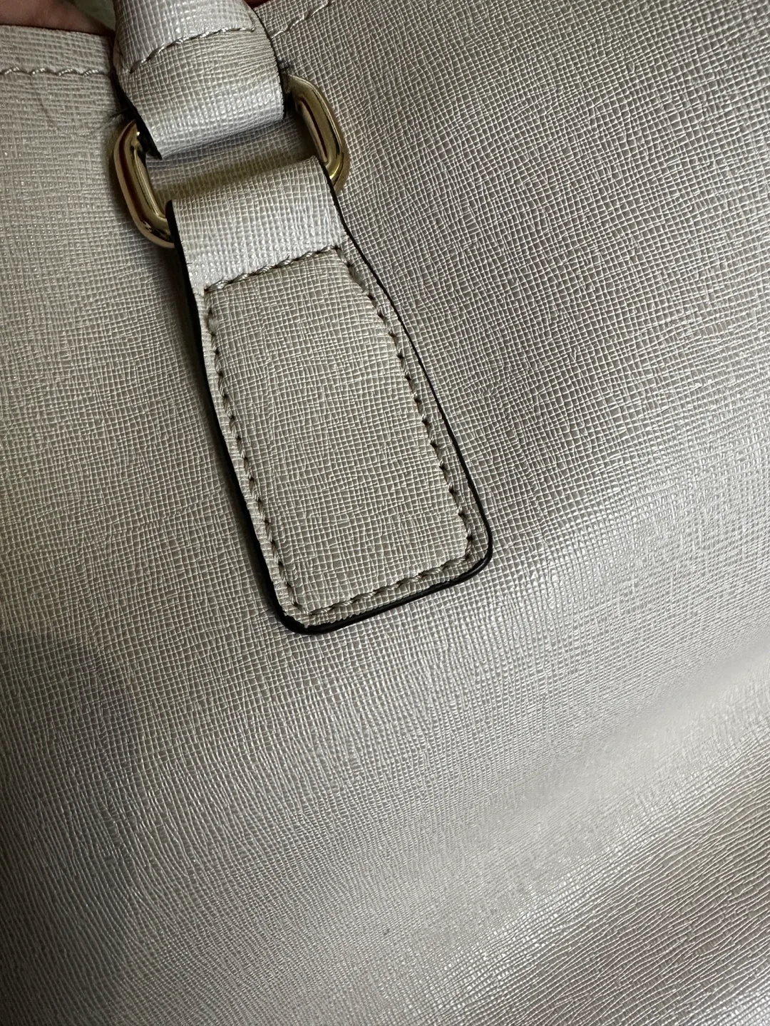 ALDO Beige Tote Bag with Orange Interior image indicator(7)