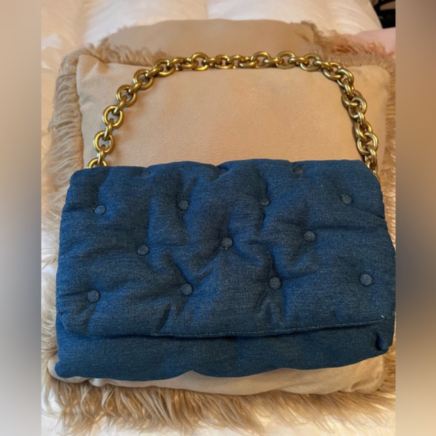 Zara Denim Chain Bag