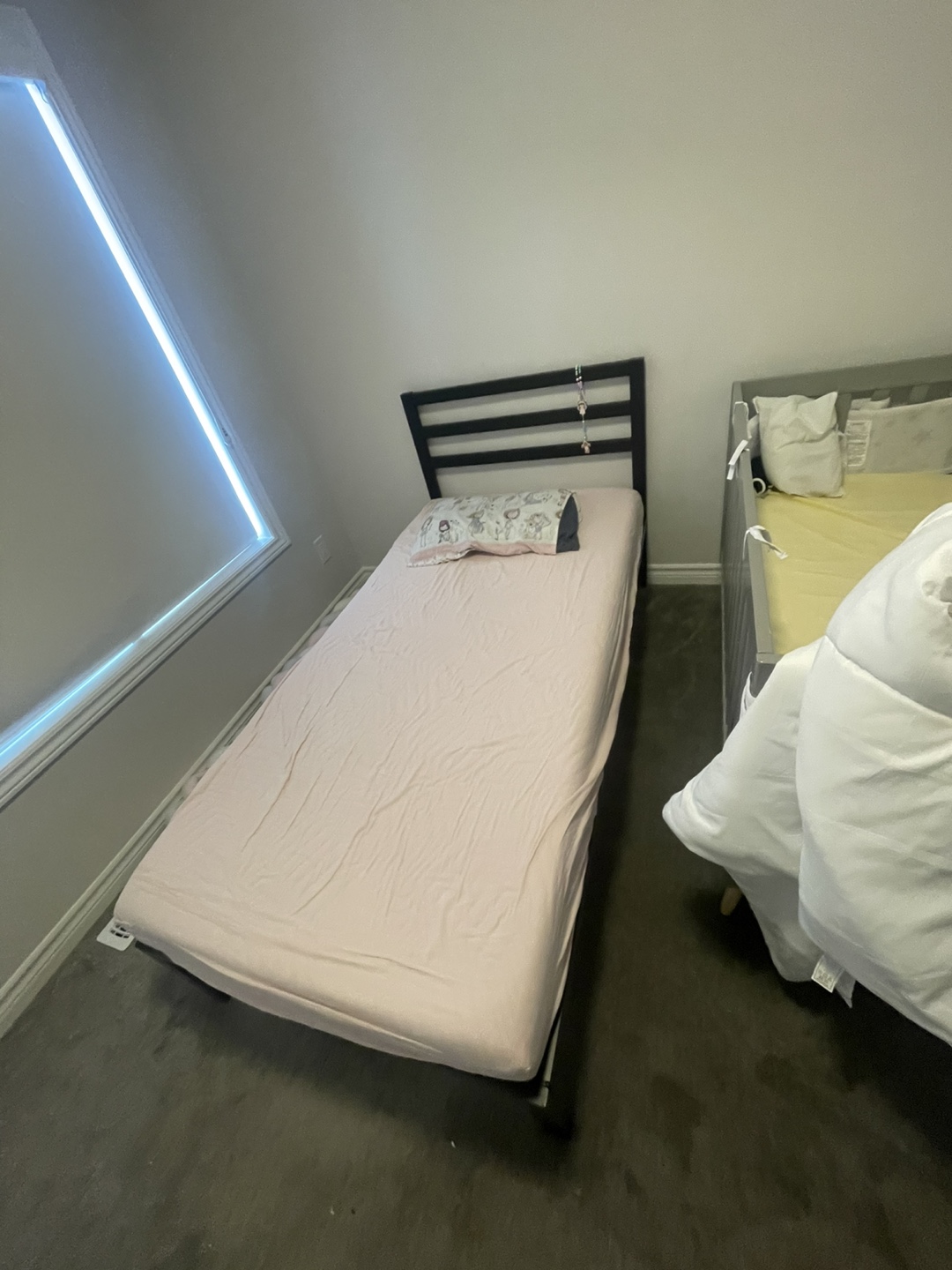 Twin-size Black Metal Bed Frame - photo 3