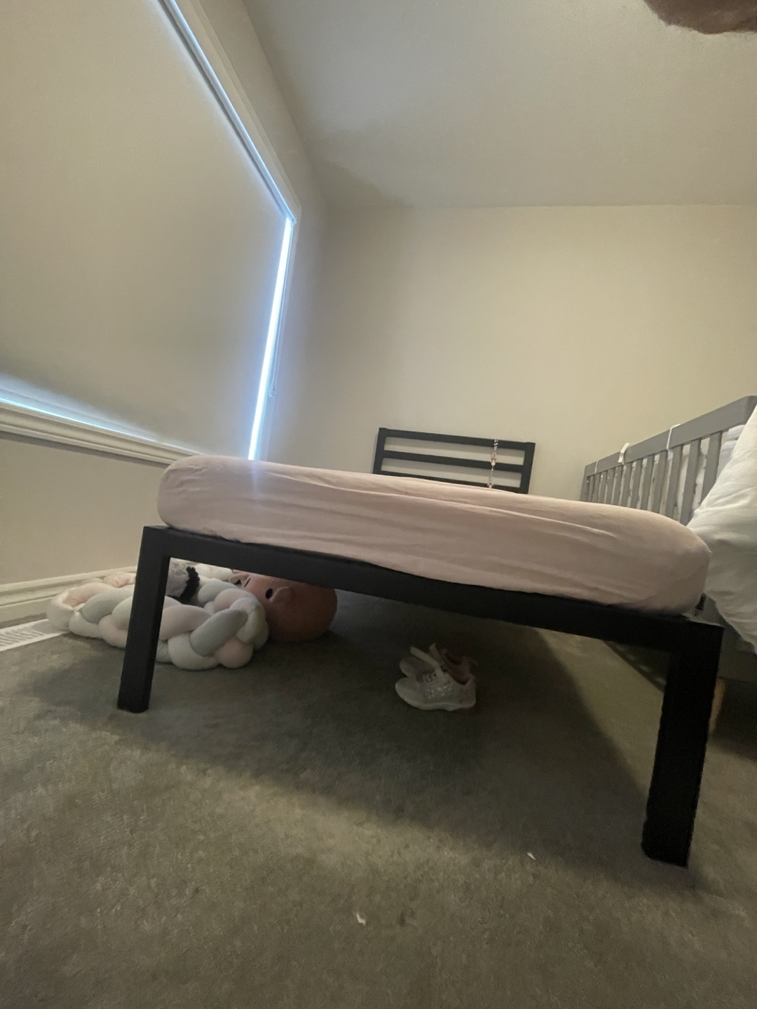 Twin-size Black Metal Bed Frame - photo 2