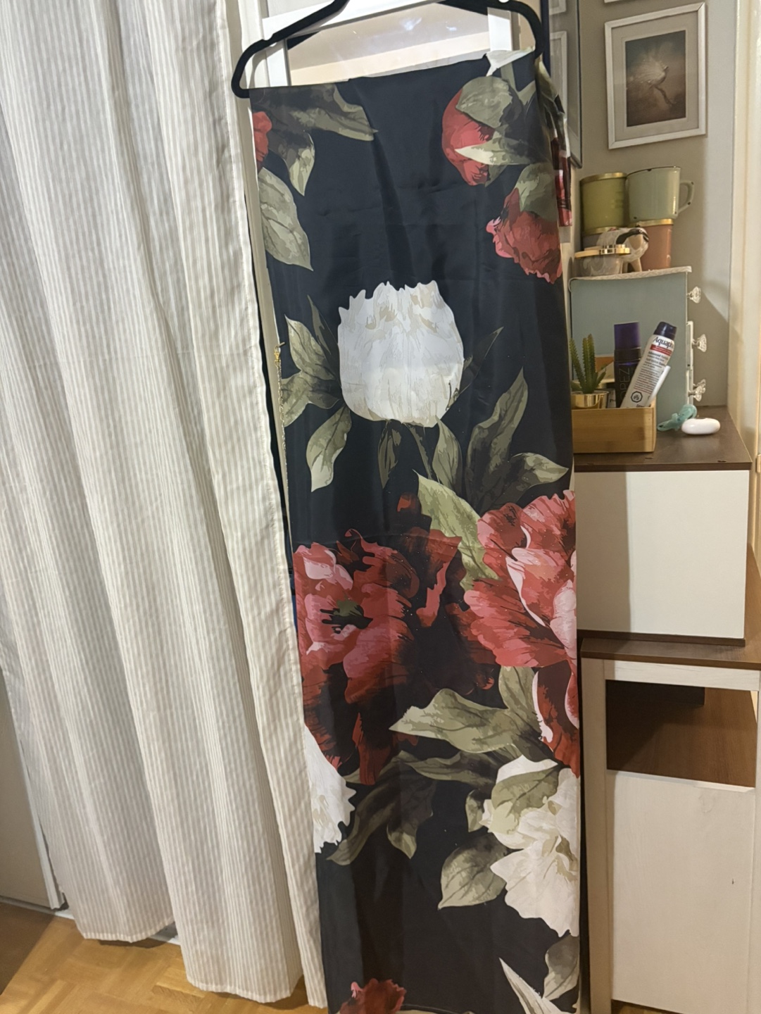 Floral shower curtain
