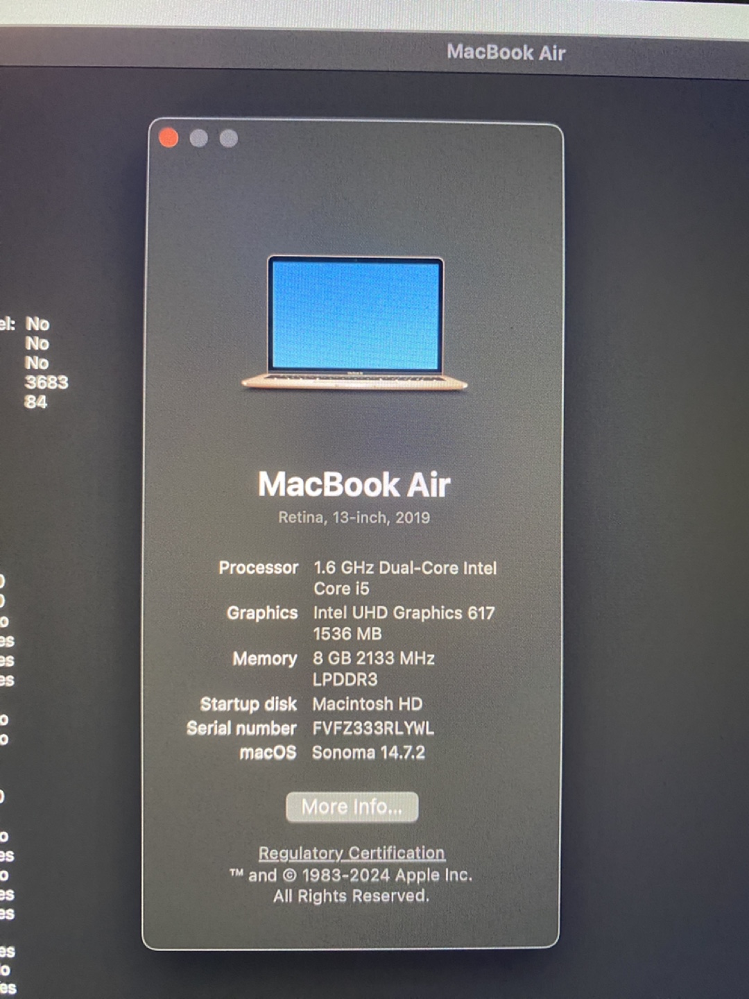 MacBook Air 13inch 2019 Hardly Used - photo 3