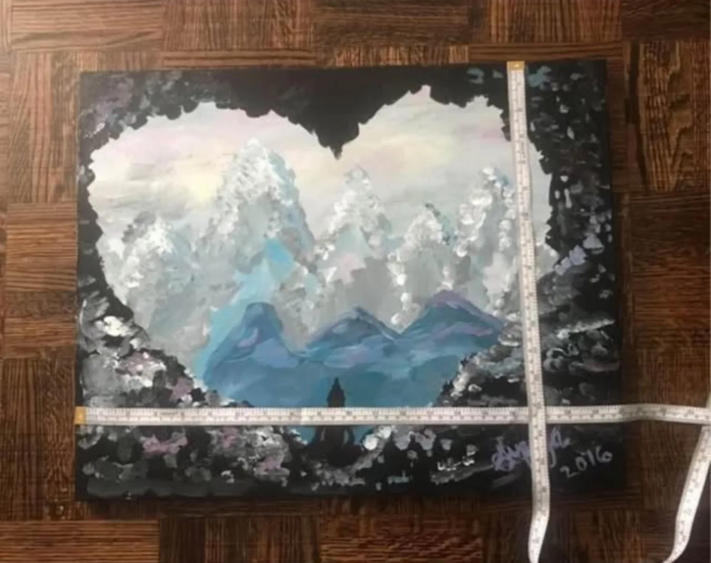 Original Acrylic Painting on Canvas - Heart Shaped image indicator(3)