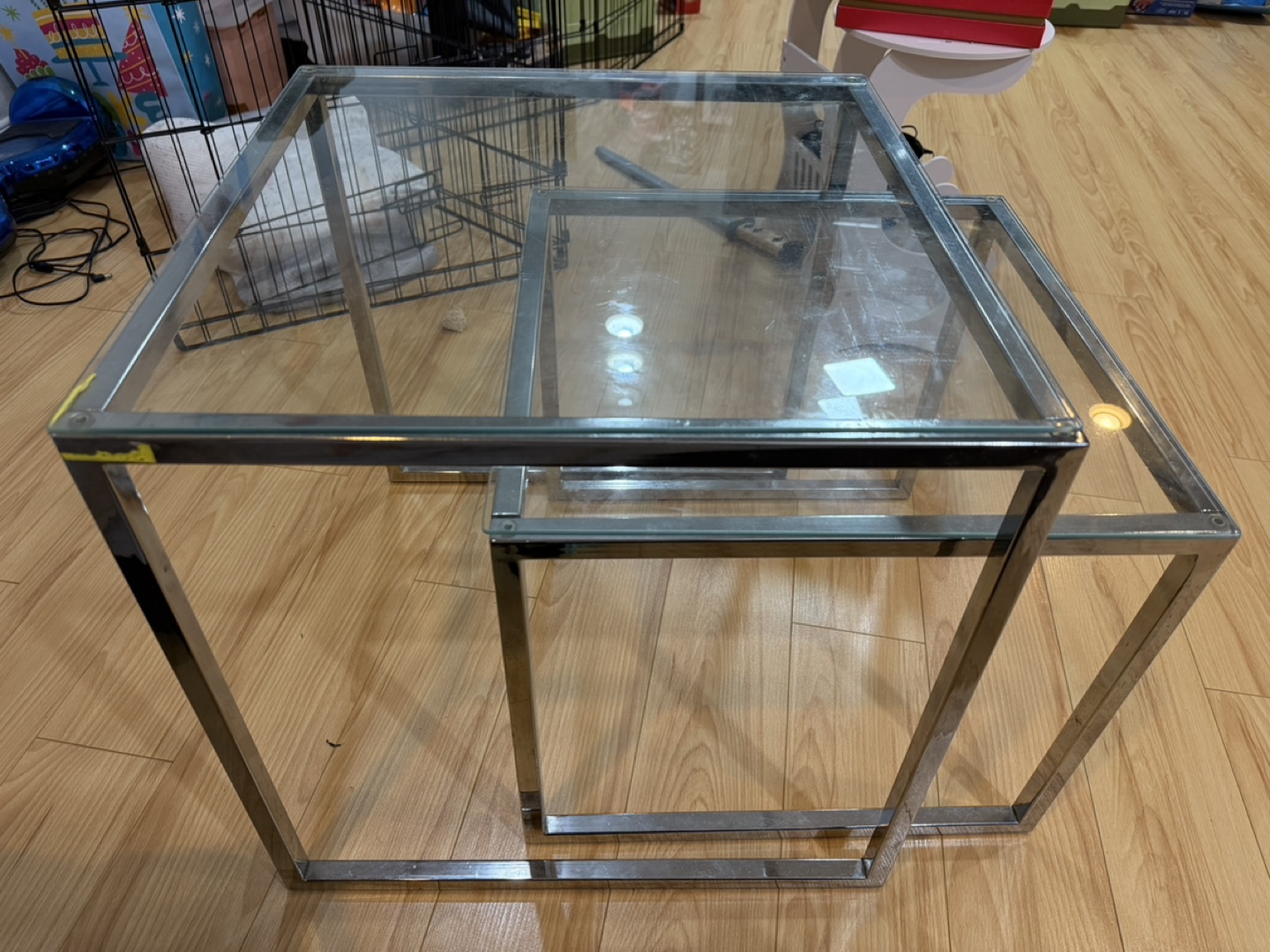 Glass-Top Nesting Coffee Tables
