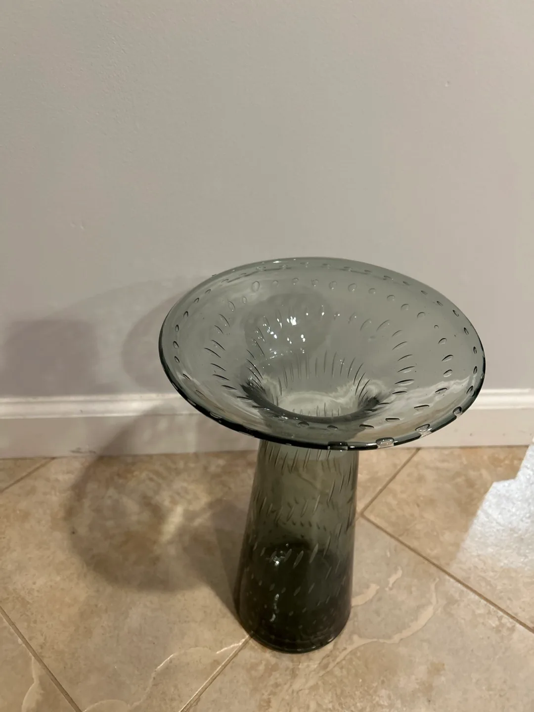 Rare vintage Blenko Rainbow Erickson tall art glass vase MCM image indicator(3)