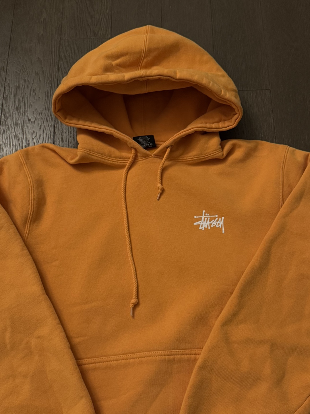 Authenticated Stüssy Orange Hoodie Size Large - photo 3