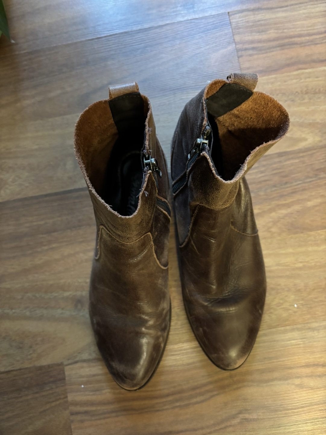 Brown Leather Ankle Boots - photo 2