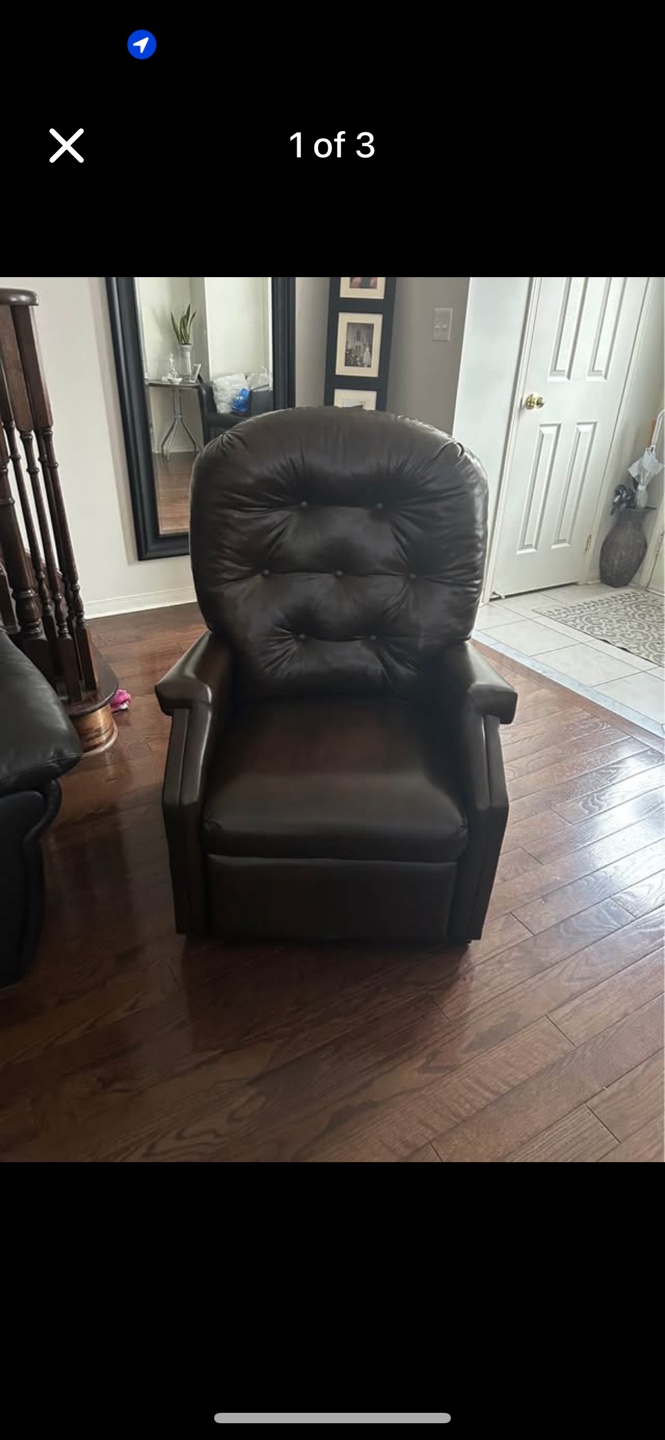 Brown Leather Recliner Chair