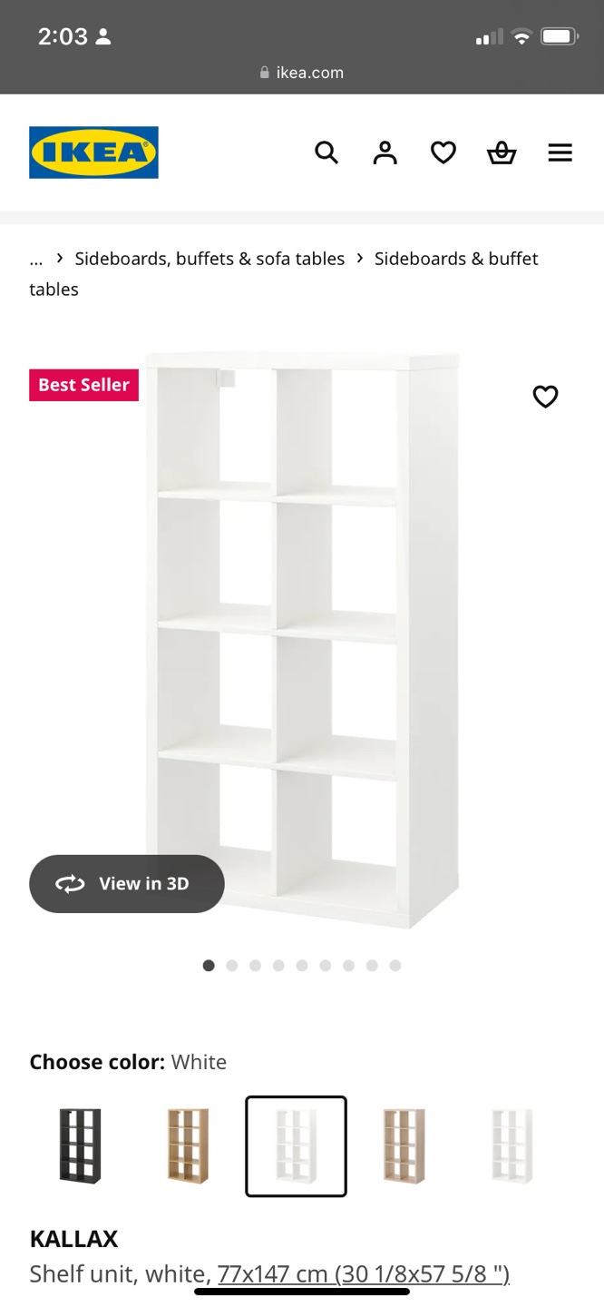 IKEA Kallax Shelf Unit - White - photo 2