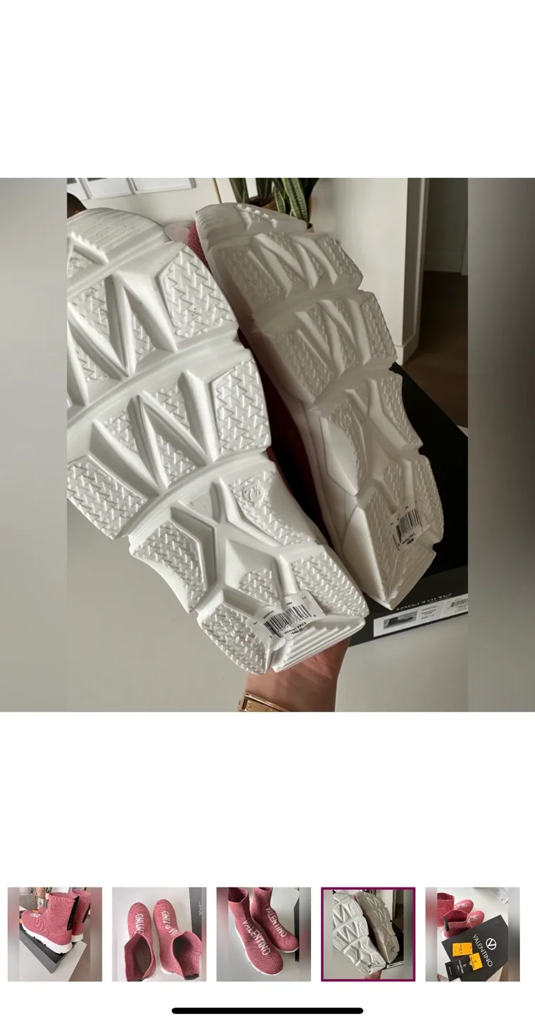 Valentino Pink Sock Sneakers #cleanout image indicator(6)