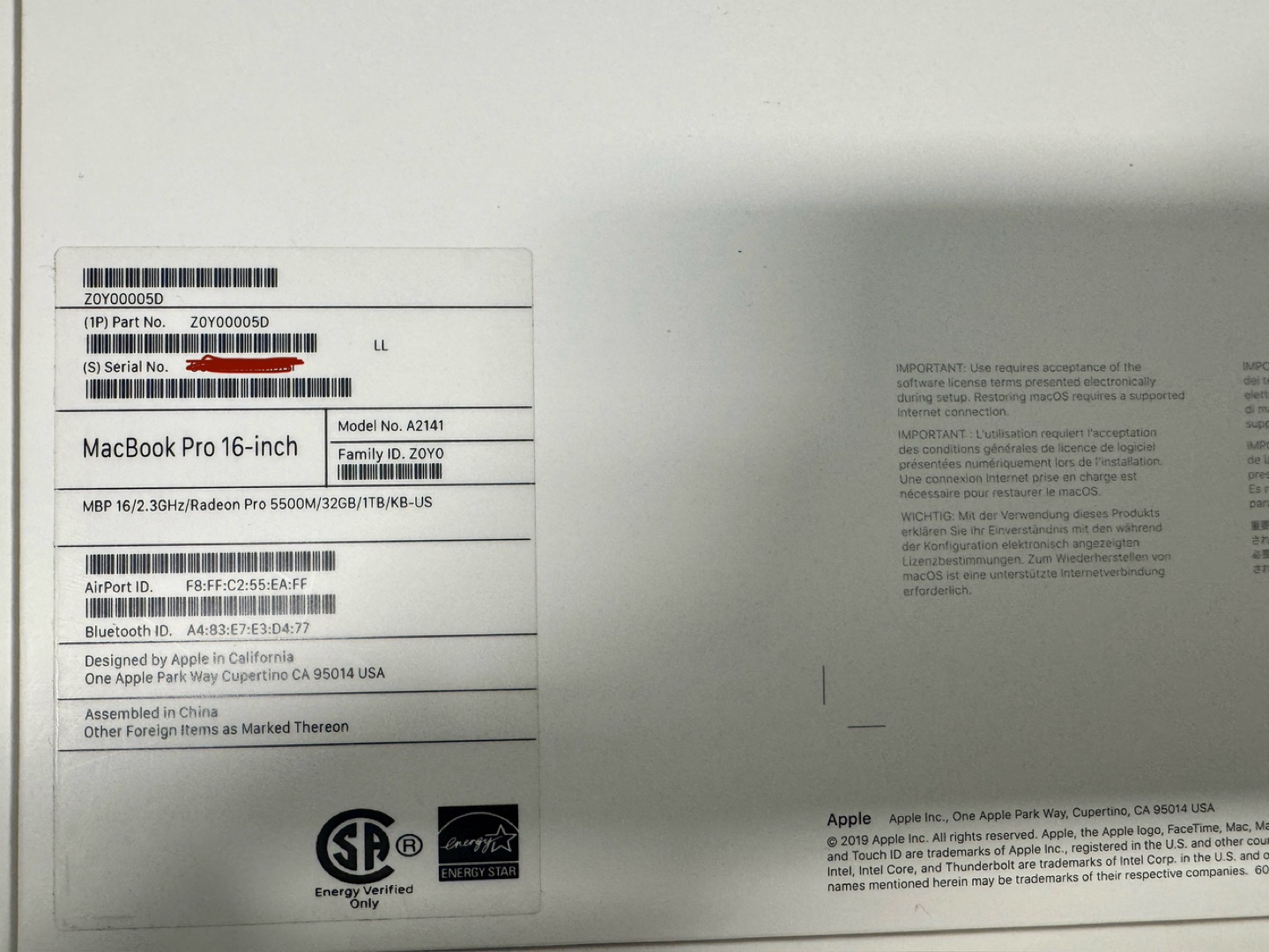 Apple MacBook Pro 16-inch 32GB RAM 1 TB SSD Core i9 - photo 5