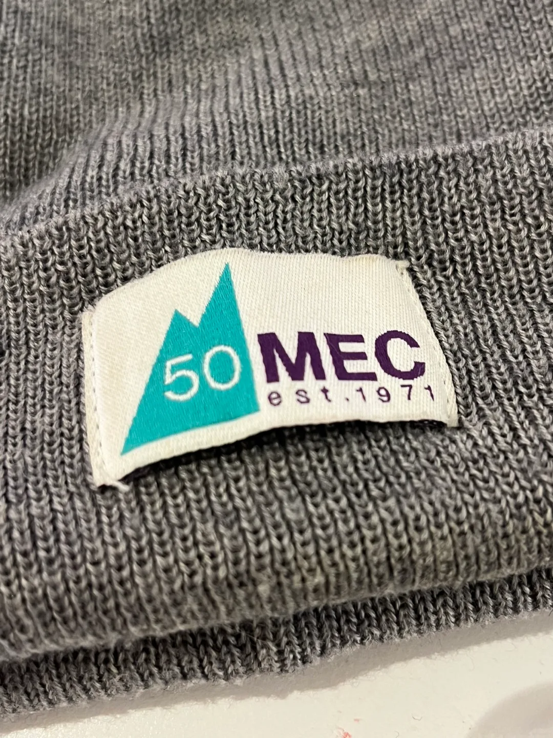 Vintage MEC 50 Grey Beanie Mountain equipment coop tnf acg image indicator(2)