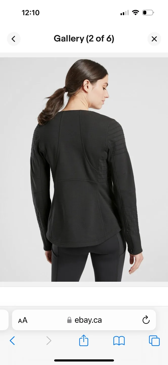 NWT Athleta Moto Jacket (women’s size SM, black)) image indicator(2)