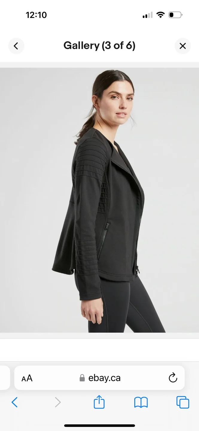 NWT Athleta Moto Jacket (women’s size SM, black)) image indicator(3)