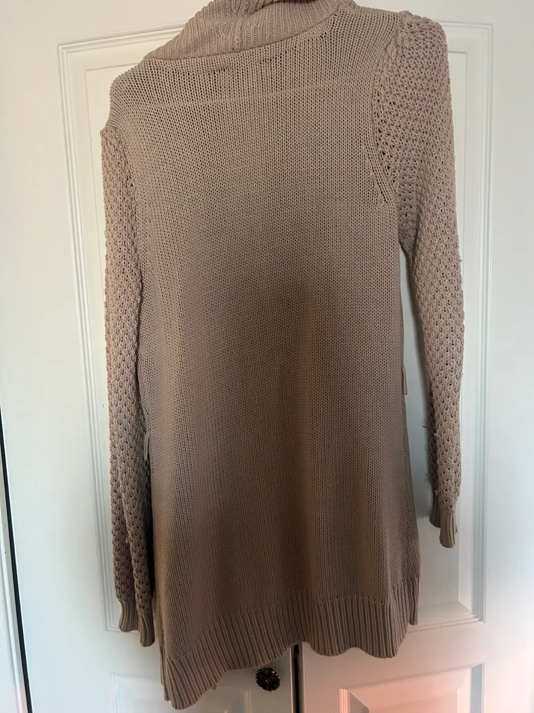 Forever New Beige Knit Cardigan Size 6 image indicator(3)