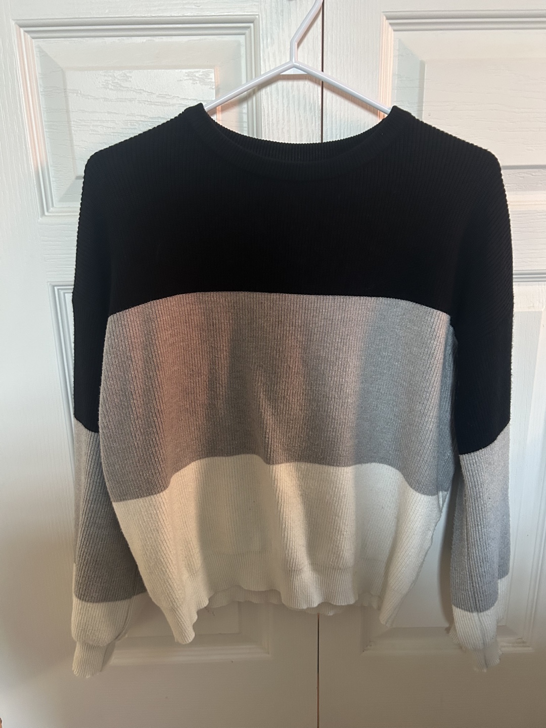 SHEIN Colour Block Knit Sweater - Size Medium