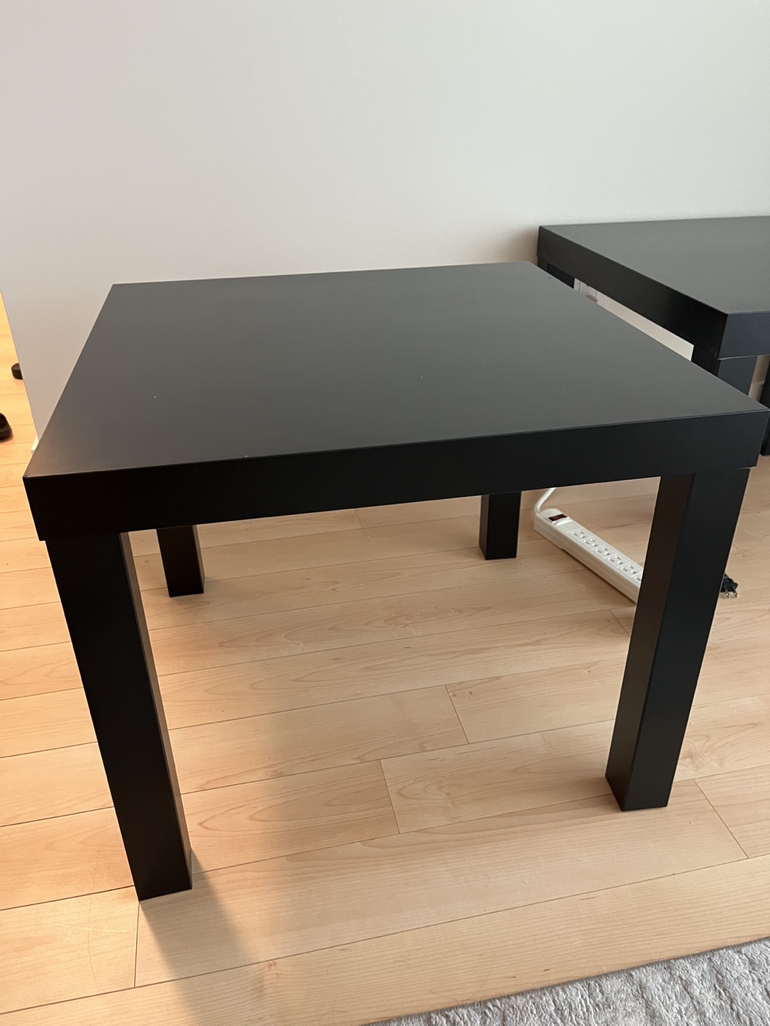 Pair of Black IKEA Lack Side Tables