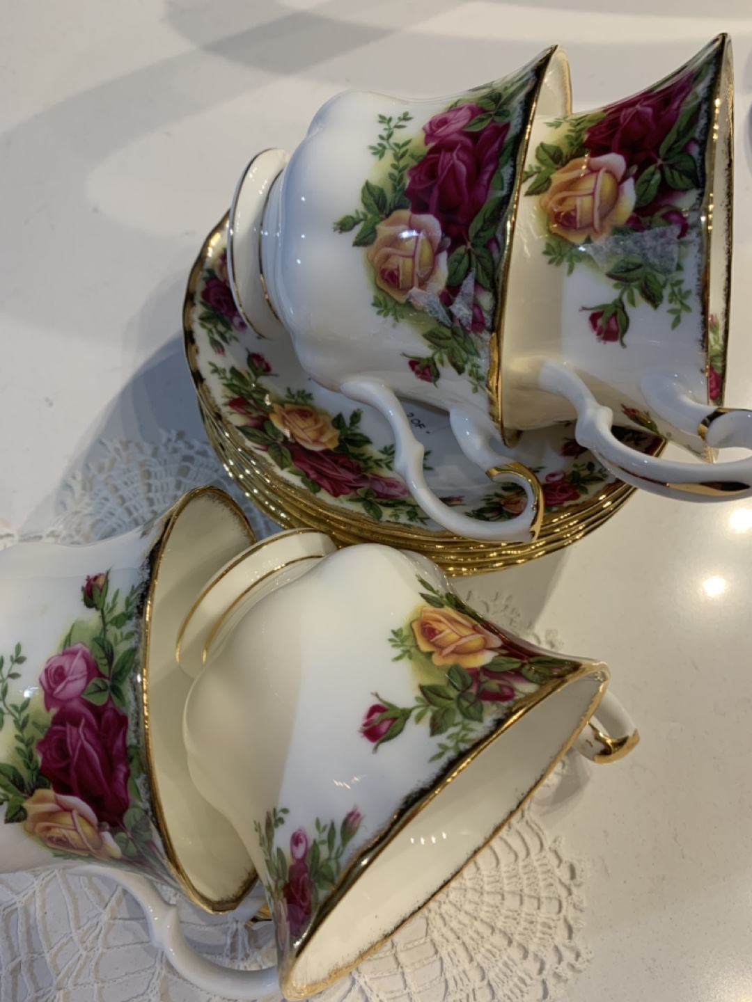 Royal Albert Old Country Roses Teacups and Saucers