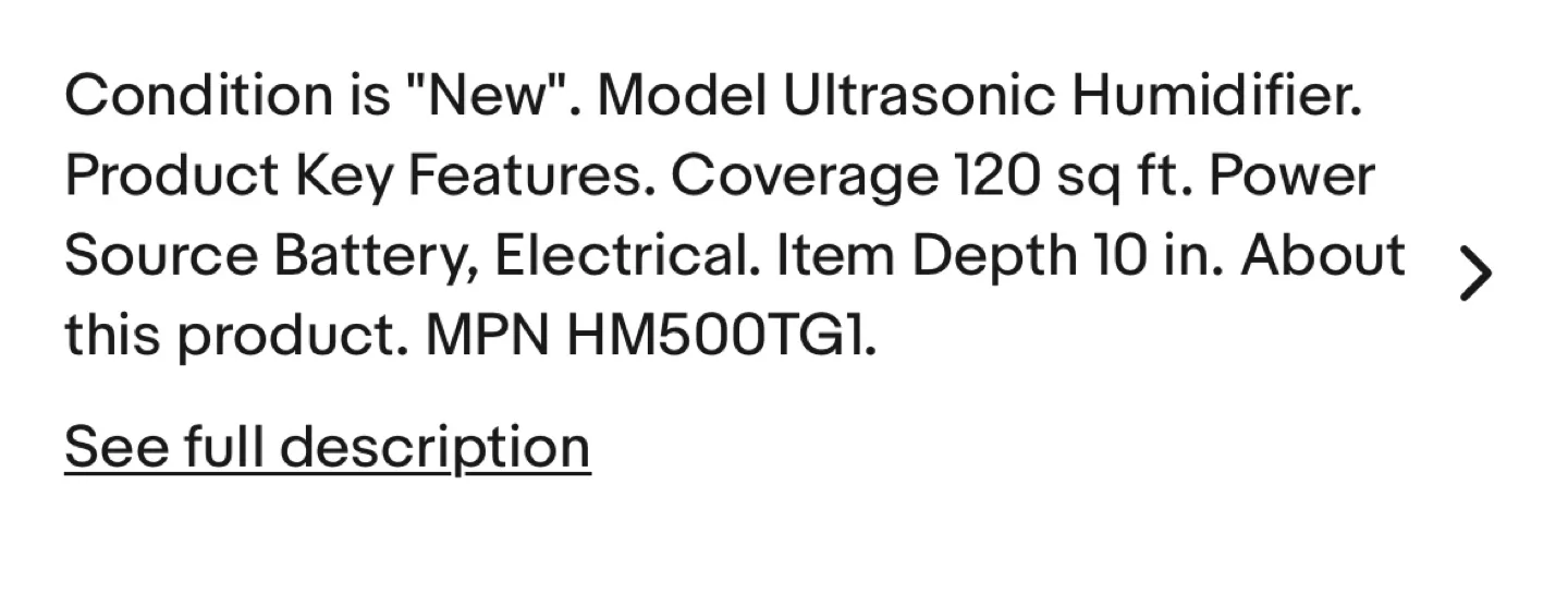 New Holmes Ultrasonic Humidifier - No Filter Needed! image indicator(6)