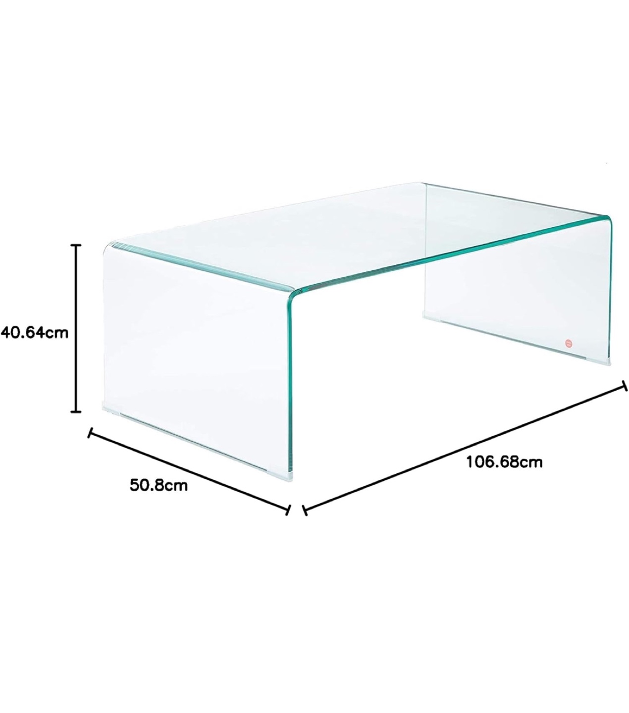Clear Glass Coffee Table (waterfall style) - photo 2