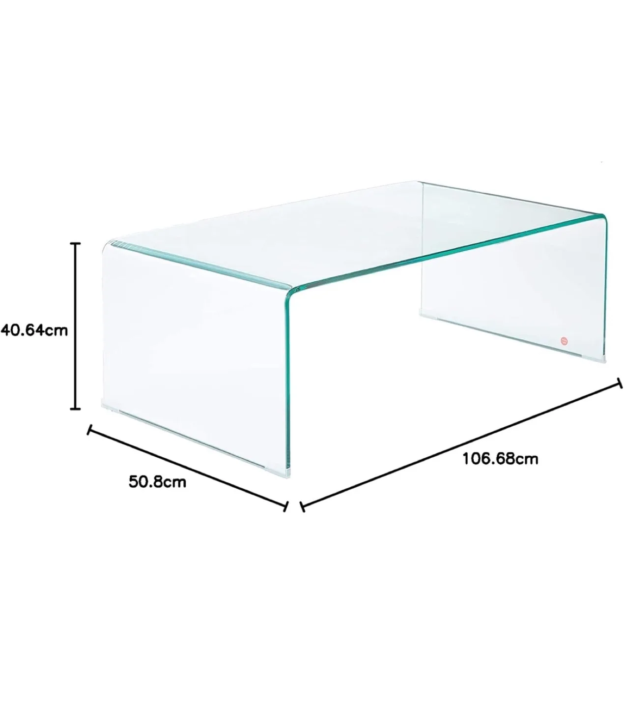 Clear Glass Coffee Table (waterfall style) image indicator(2)
