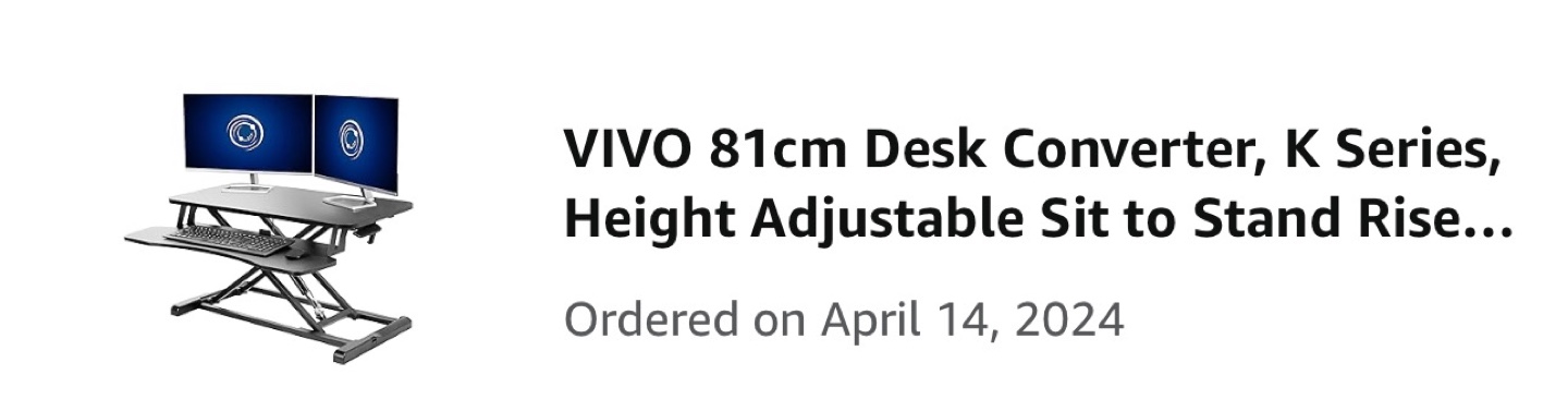 Height Adjustable Sit to Stand Riser, with Wide Keyboard Tray