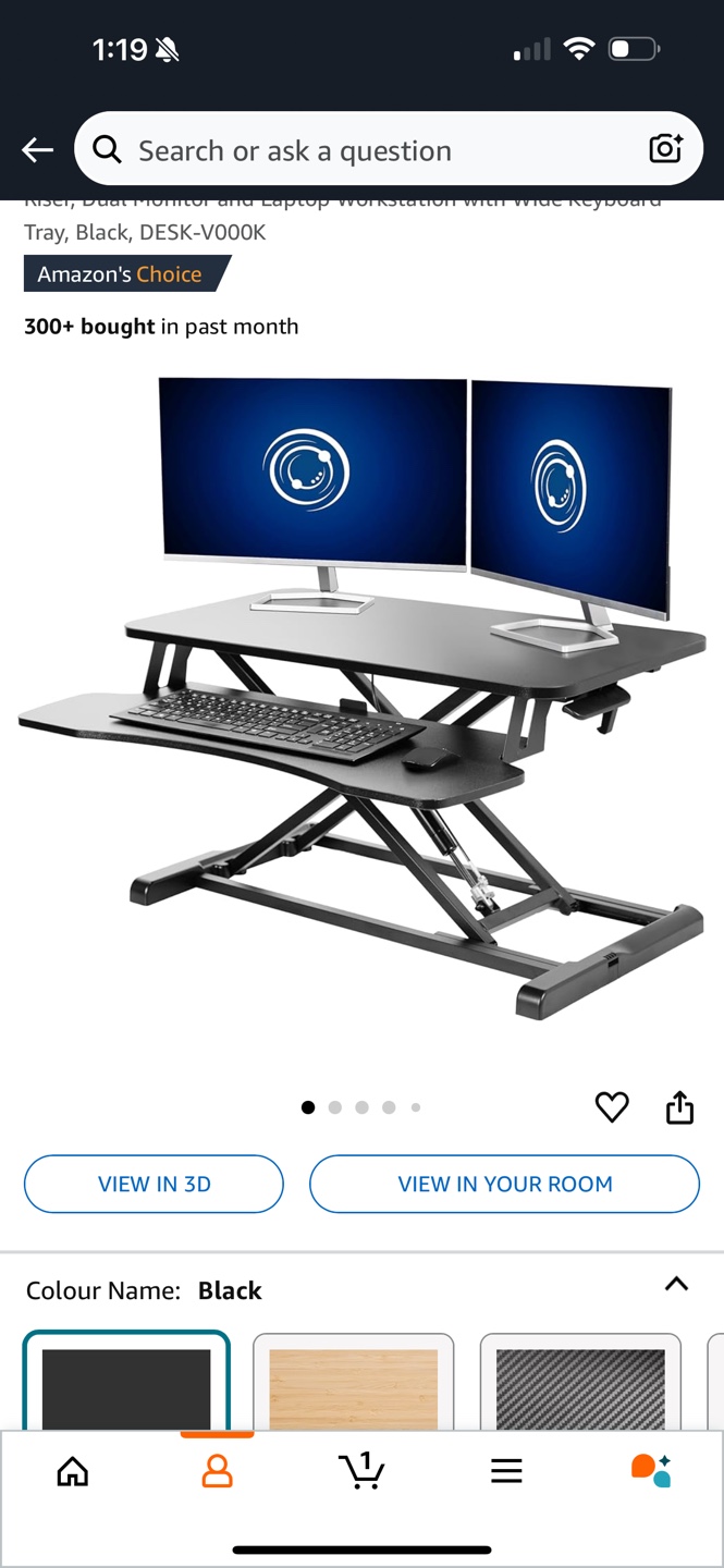 Height Adjustable Sit to Stand Riser, with Wide Keyboard Tray - photo 2