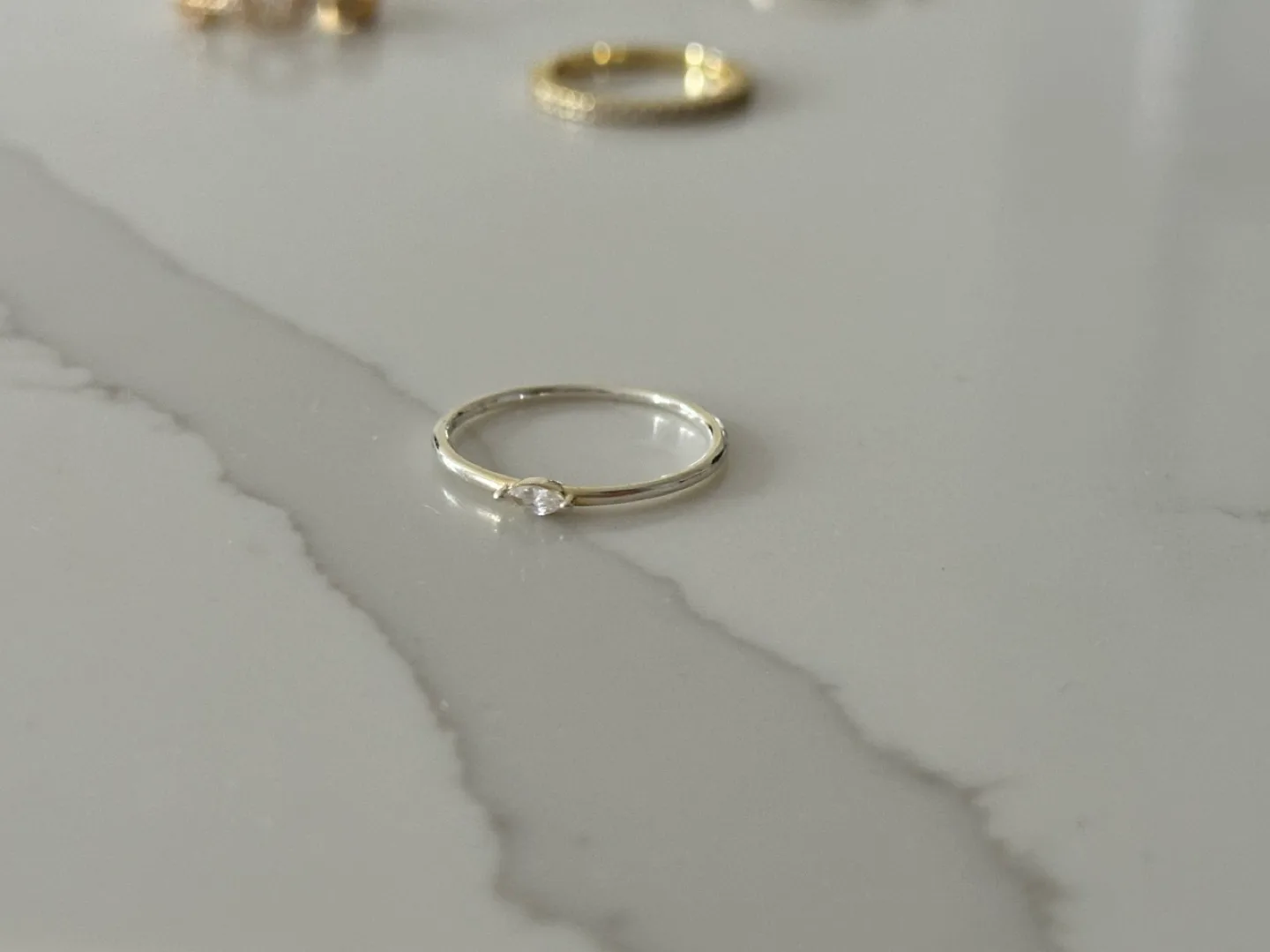 Gold-plated and Sterling Silver Ring Stack Set from Objekts image indicator(8)