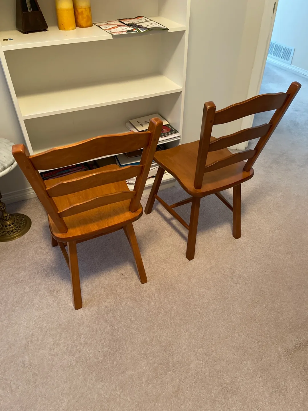 Pair of Wooden Ladderback Chairs image indicator(3)