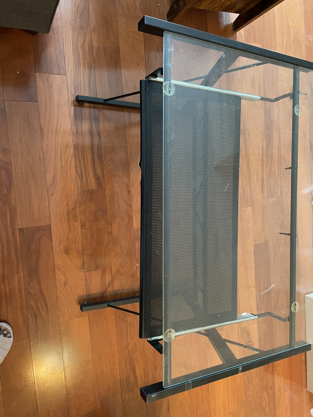 Glass Top Computer Desk