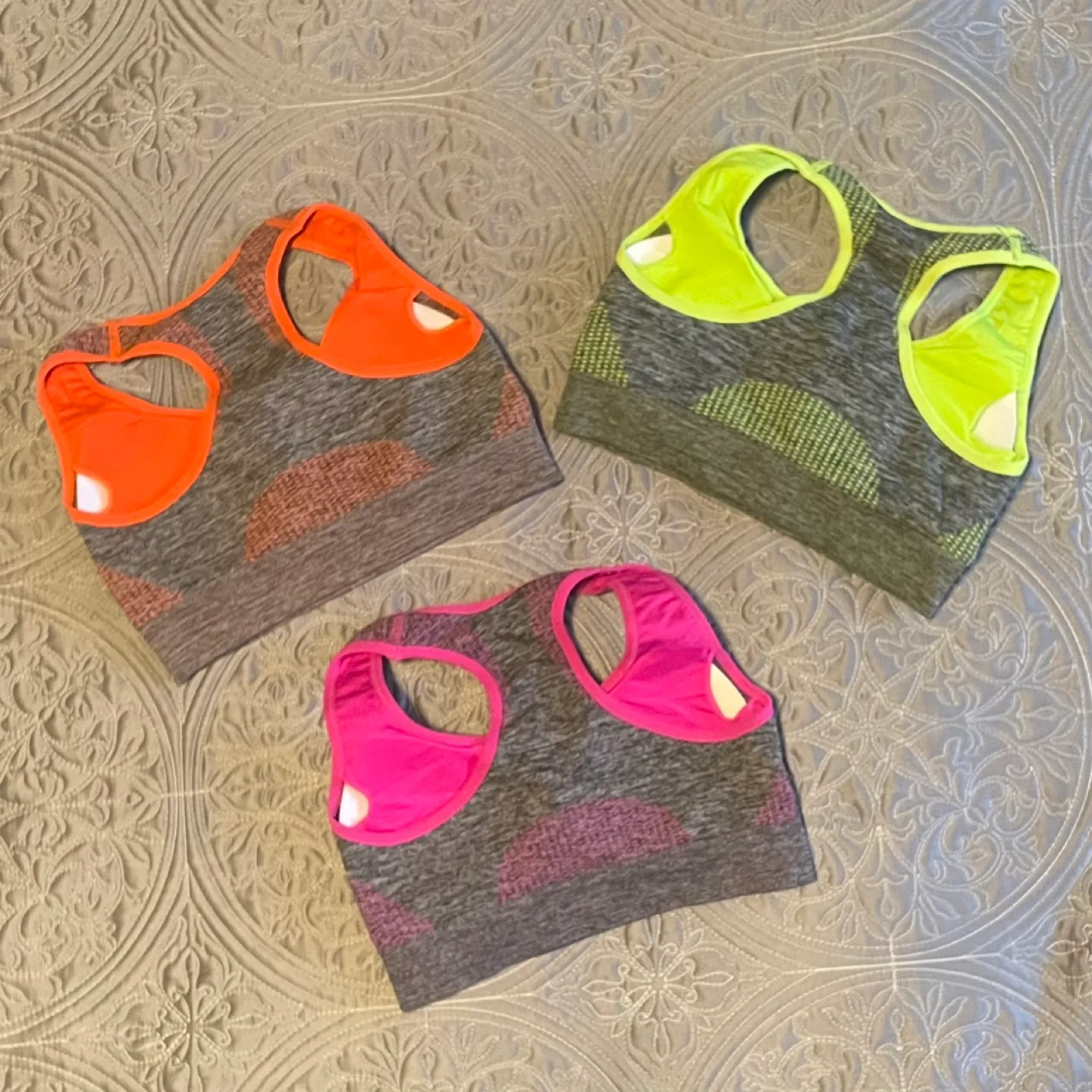 Pack of 3 - Tobiwizu® Racerback Sports Bras - Small, Grey image indicator(10)