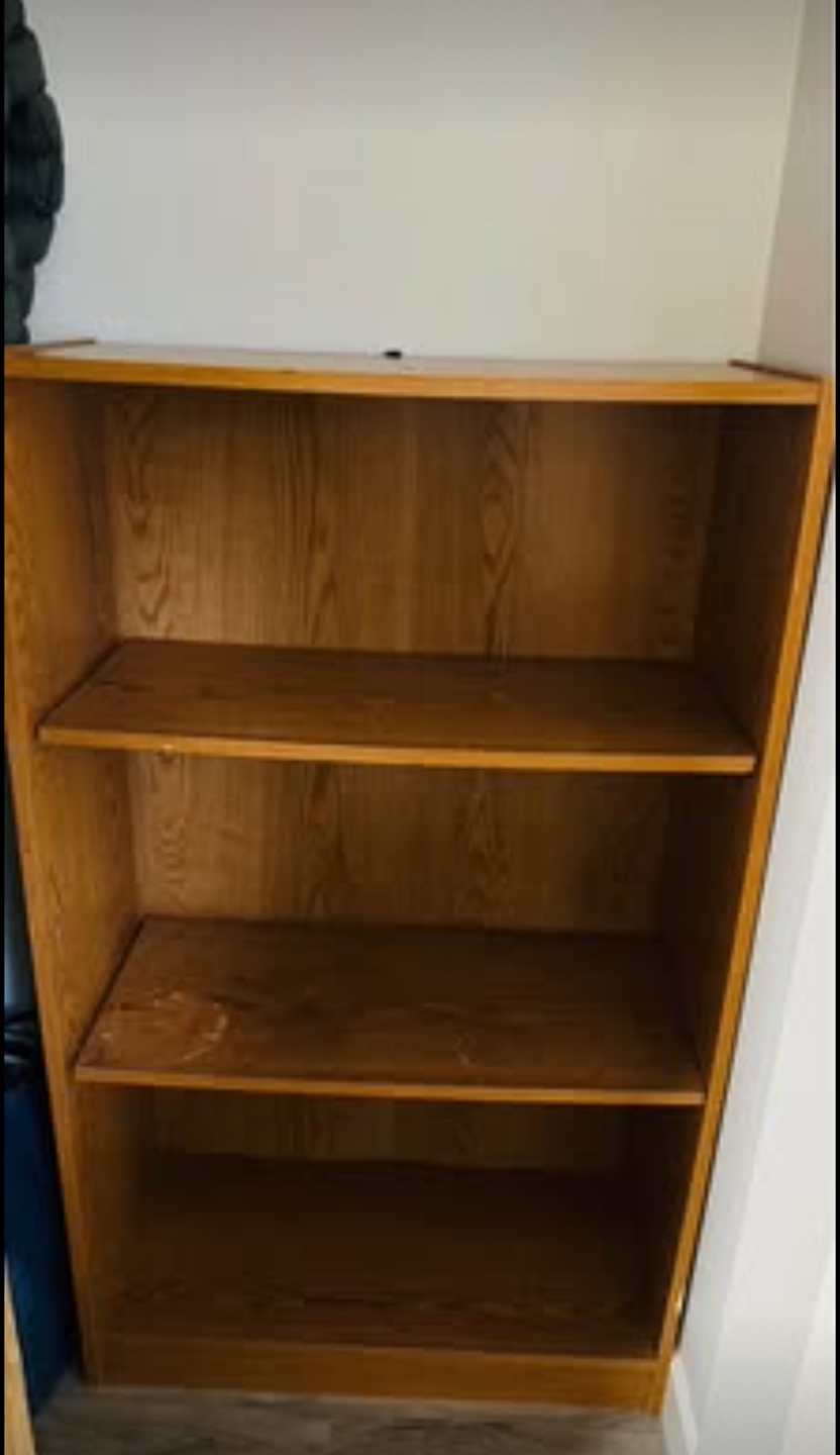 3-Shelf Wooden Bookcase (120cm x 70cm x 30cm)