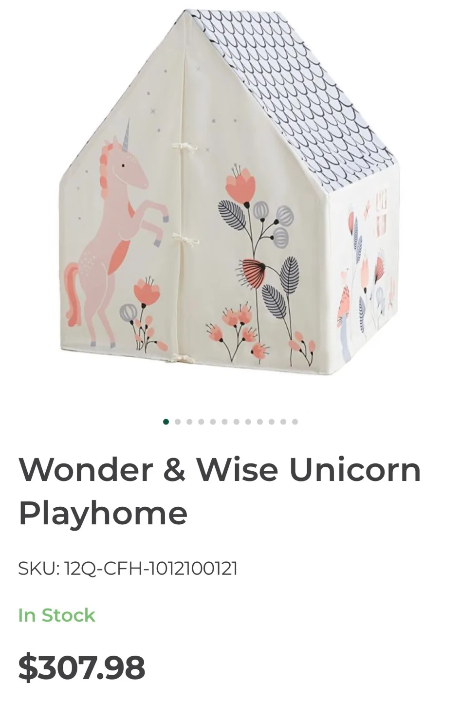 Wonder & Wise Unicorn Playhome Play Tent image indicator(5)