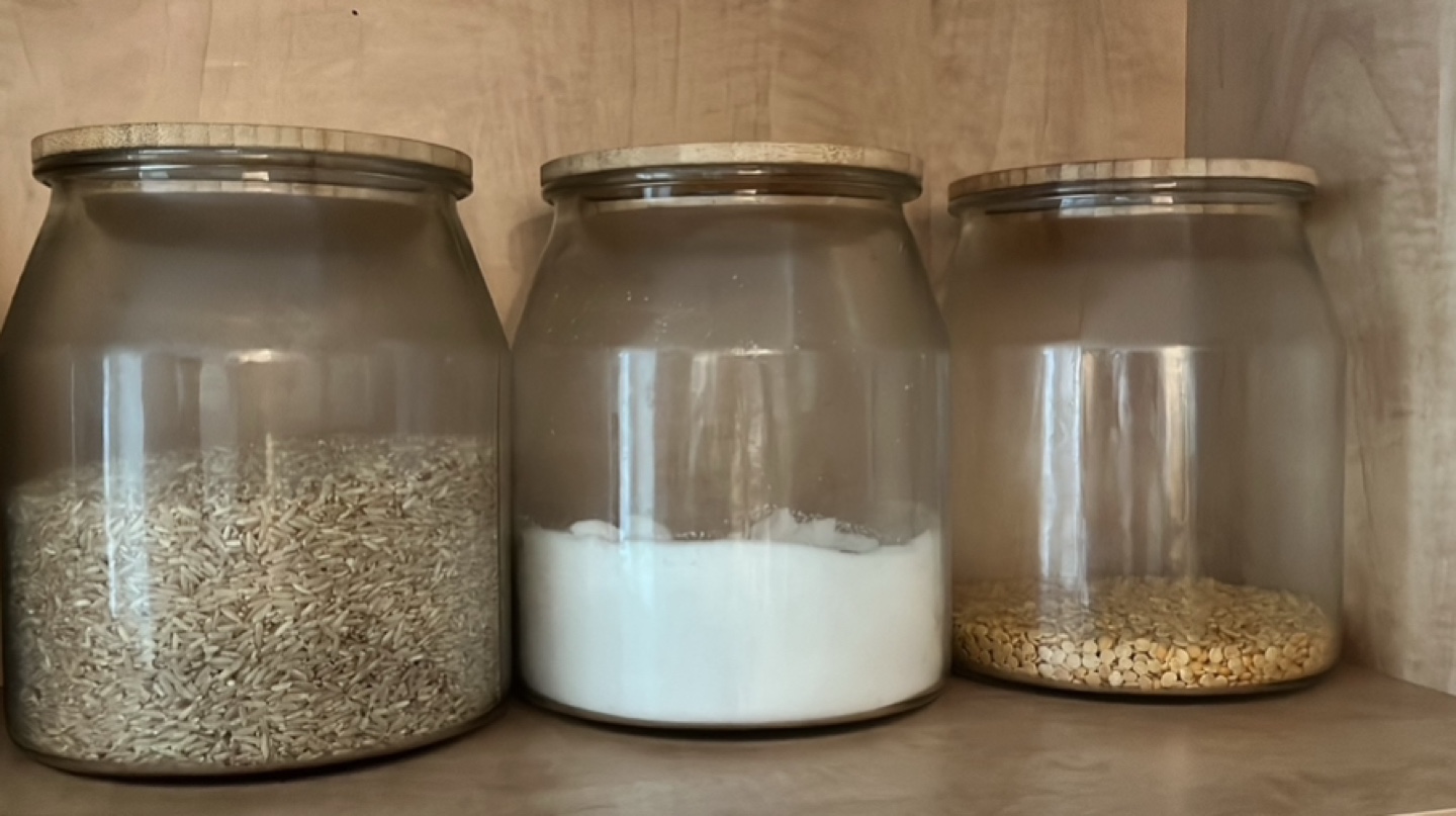 Set of 3 Glass Canisters with Bamboo Lids - photo 2
