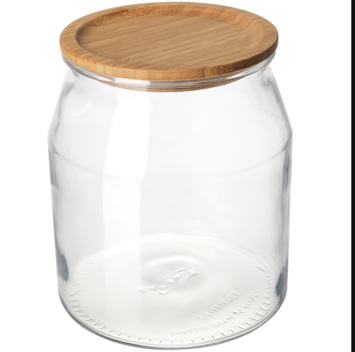Set of 3 Glass Canisters with Bamboo Lids