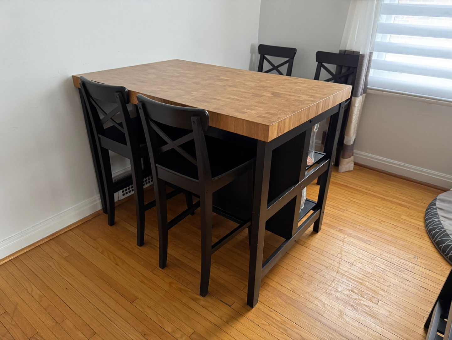 VADHOLMA Kitchen island, black/oak - photo 5
