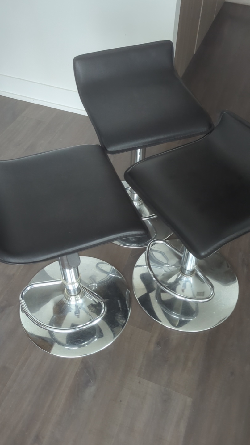 Set of 3 adjustable bar chairs - photo 2