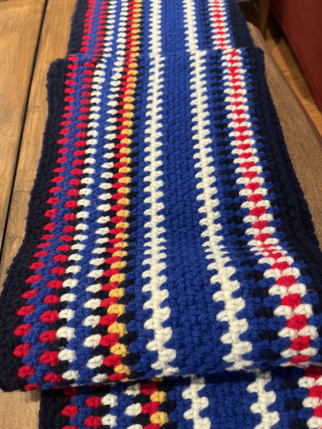 Hand-Crocheted Striped Scarf - photo 2