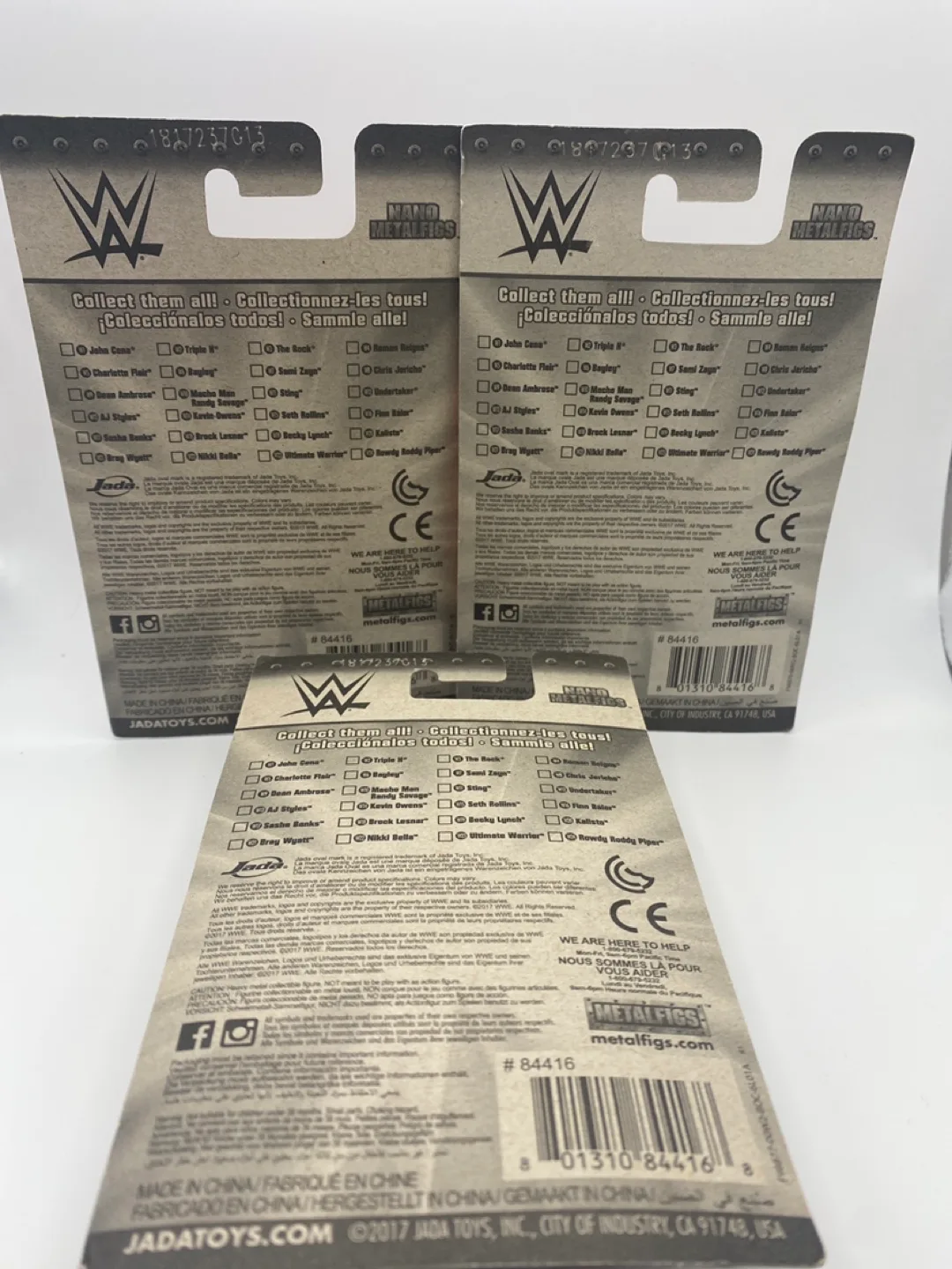 WWE Nano Metalfigs Brock Lesnar, Seth Rollins & Nikki Bella image indicator(2)