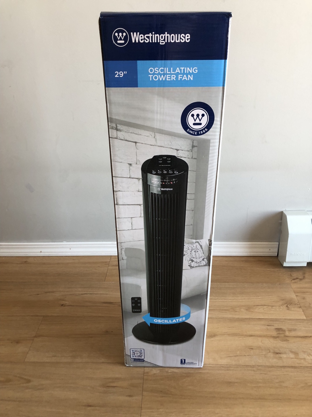 Westinghouse 29" Oscillating Tower Fan - Brand New in Box
