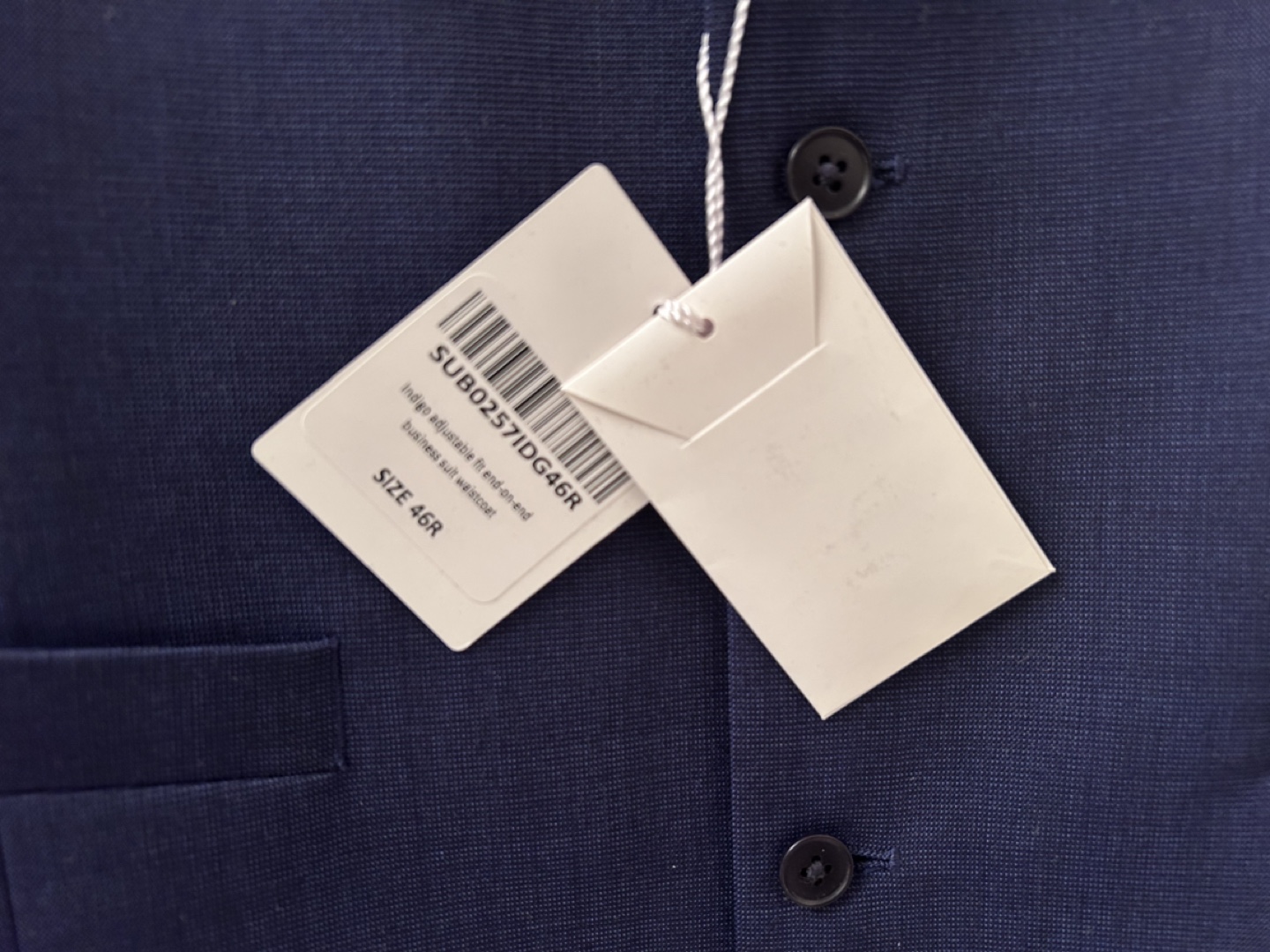 Charles Tyrwhitt Men's Indigo Waistcoat Size 46R - photo 5