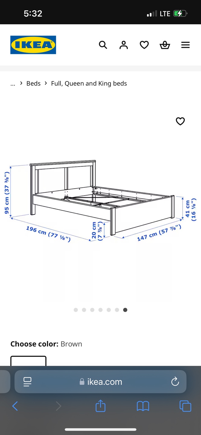 IKEA MALM Full Bed Frame - Dark Brown - photo 5