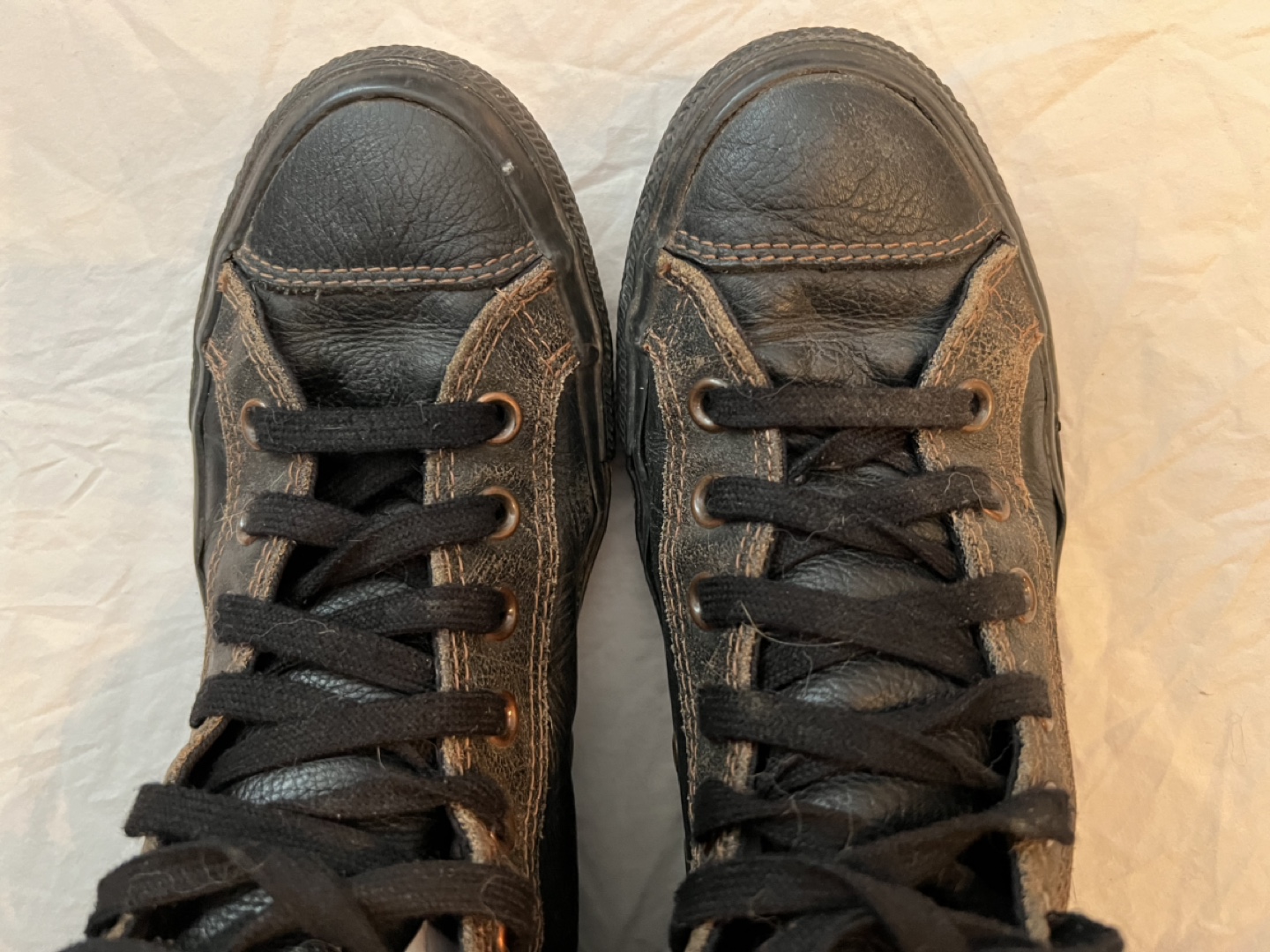Vintage Converse Leather Sneakers, Women’s 10 - photo 3