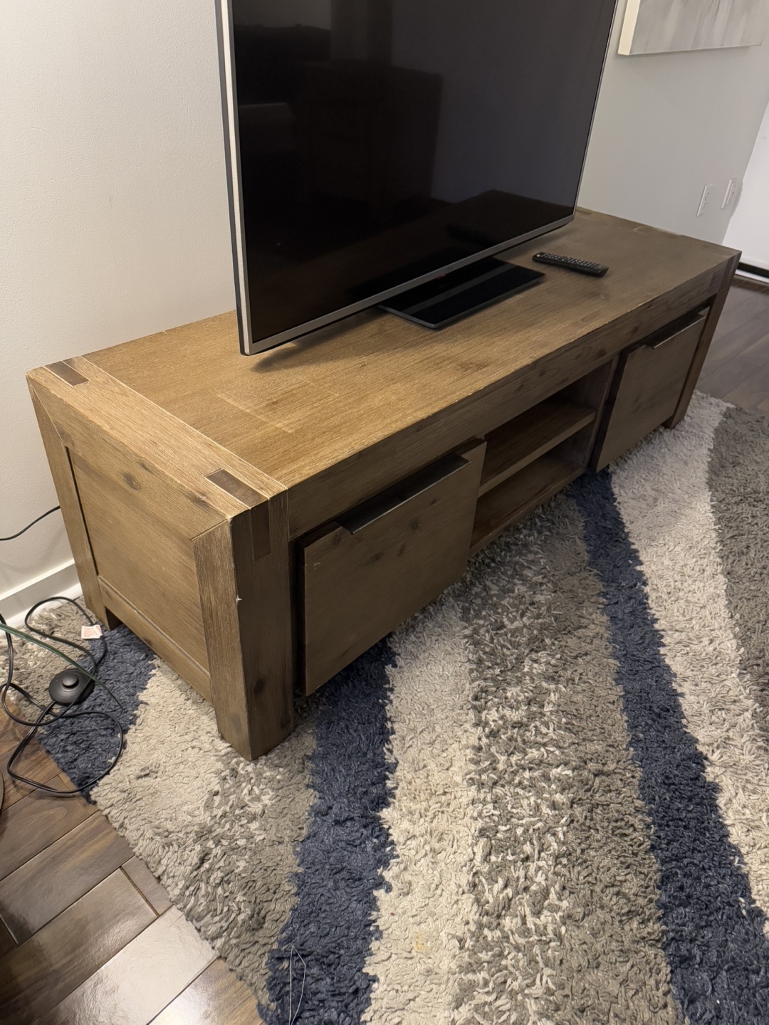 Free: 63" Rustic Wood TV Stand - photo 3