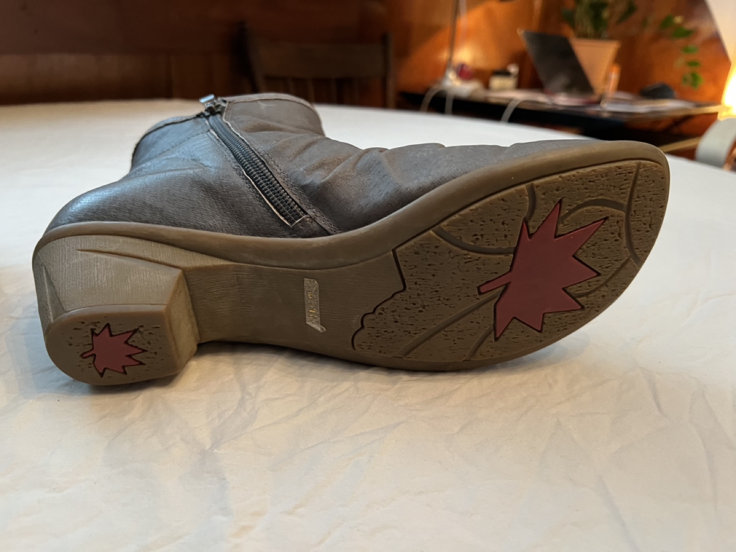 Grey Leather Ankle Boots, Canadian-Made - photo 5