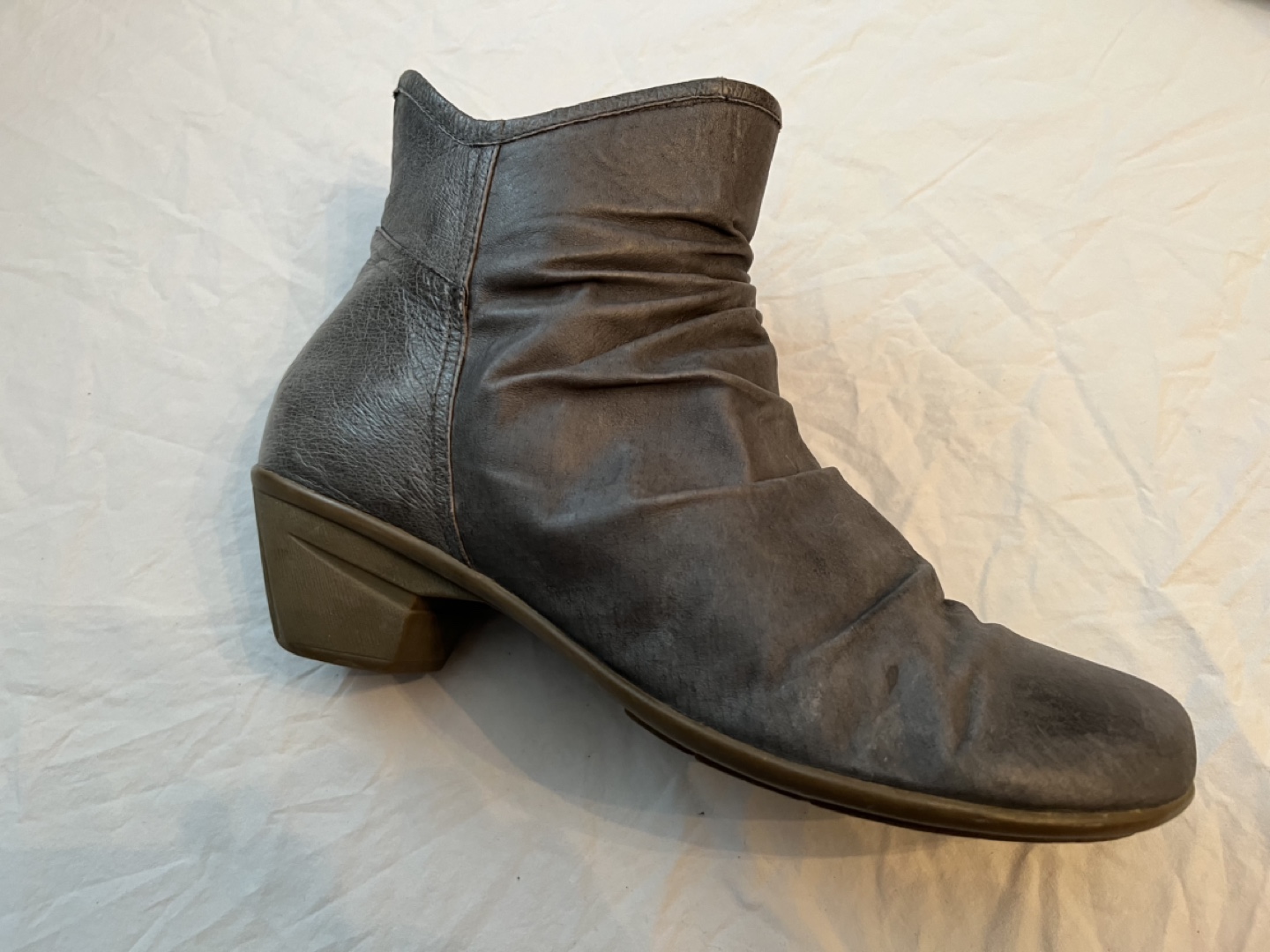 Grey Leather Ankle Boots, Canadian-Made - photo 2