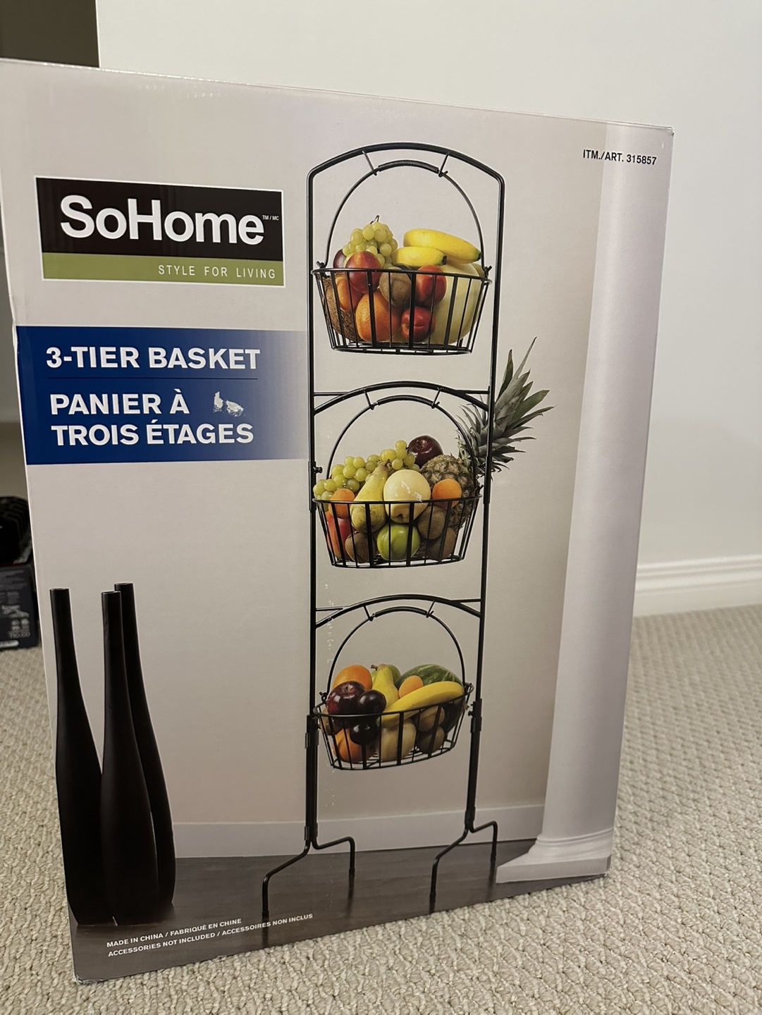 SoHome 3-Tier Steel Wire Basket
