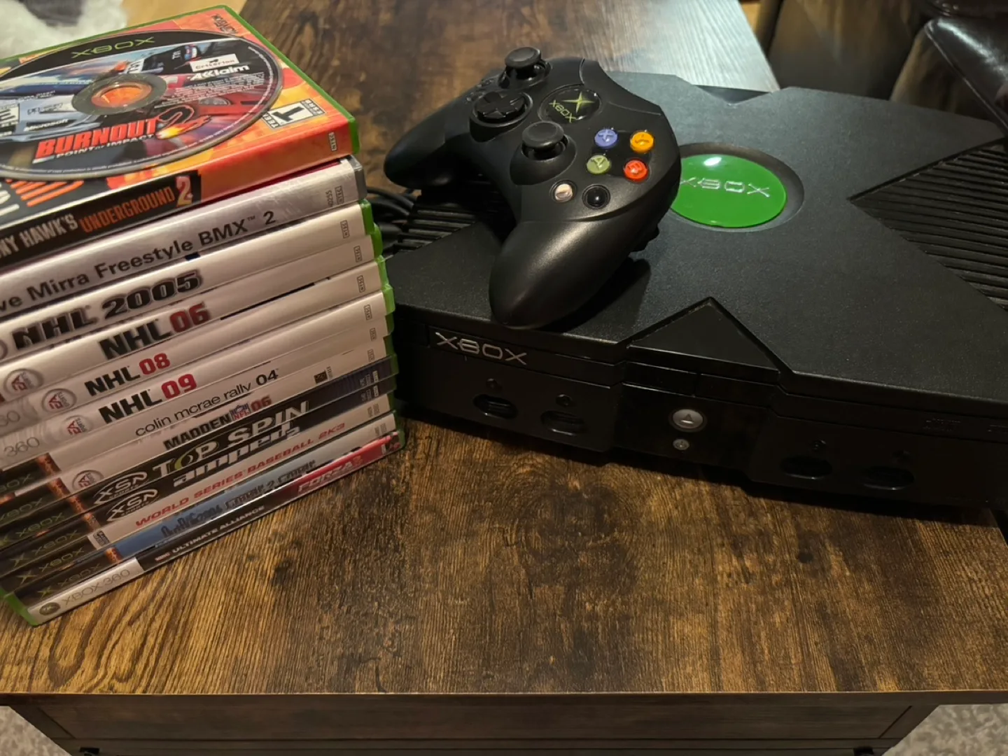 Xbox Console with Controller and 14 Games thumbnail