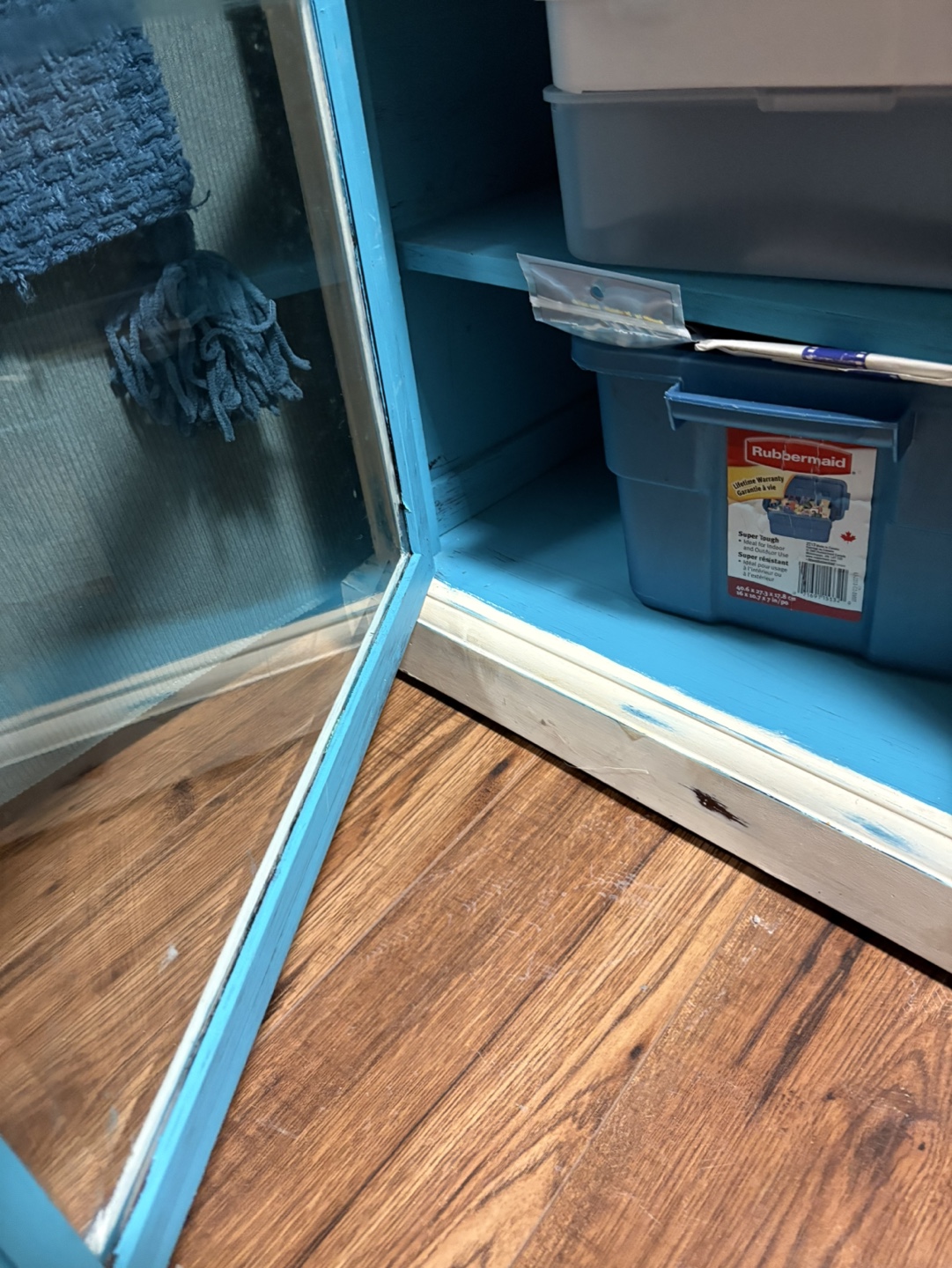 Upcycled TV Stand with Glass Doors - photo 2